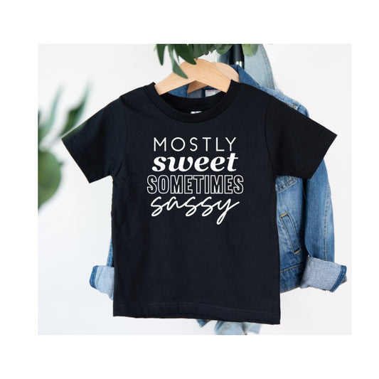 Mostly Sweet sometimes Sassy Toddler Tee or Transfer