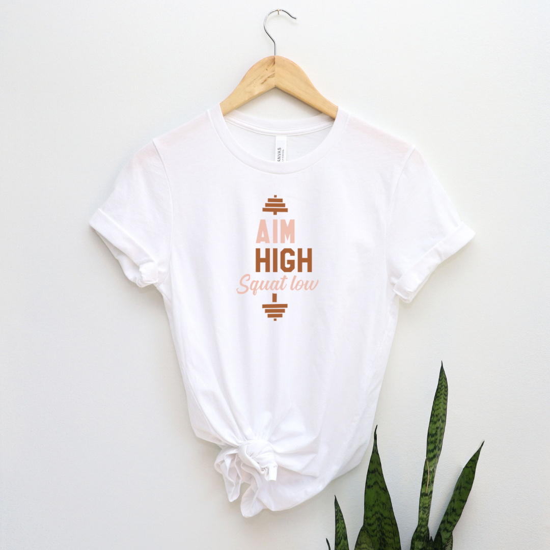 Aim High Squat Low Tee for Her or Transfer