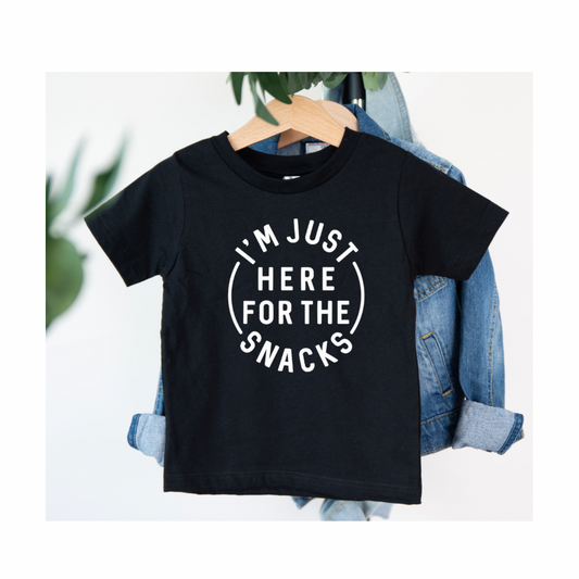 I’m just here for the snacks Toddler Tee or Transfer